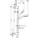 Hansgrohe Brausenset Croma Select S Vario/ Unica 650mm weiss/chrom mit Seifenschale