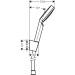 Hansgrohe Brausenset Crometta 1jet EcoSmart 9 l/min/Porter ws./chr.Brauseschl.1600mm