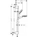Hansgrohe Brausenset Crometta 1jet EcoSmart 9 l/min/Unica 650mm weiss/chrom