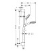 HG Brausenset Crometta 1jet EcoSmart 9 l/min/Unica 900mm weiss/chrom