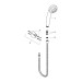 Hansgrohe Brausenset Crometta 85 1jet/Porter C chrom mit Brausenschlauch 1600mm