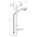 Hansgrohe Brausenset Crometta 85 Vario/ Unica'Crometta 650mm ch. m. Cassetta'S