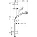 Hansgrohe Brausenset Crometta 85 Vario/ Unica'Crometta 900mm chrom