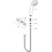 Hansgrohe Brausenset Crometta 85 Vario/Porter chrom mit Brausenschlauch 1600mm