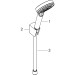 Hansgrohe Brausenset Crometta Vario/Porter weiss/chrom Brauseschlauch 1250mm
