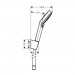 Hansgrohe Brausenset Crometta Vario/Porter weiss/chrom Brauseschlauch 1250mm