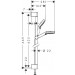 Hansgrohe Brausenset Crometta Vario/Unica 650mm weiss/chrom