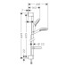 HG Brausenset Crometta Vario/Unica 650mm weiss/chrom mit Cassetta