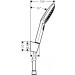 Hansgrohe Brausenset Raindance Select E 120 Porter'S chrom mit 1600mm Brauseschlauch