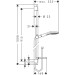 Hansgrohe Brausenset Raindance Select E 120 Unica'S Puro 900mm weiss/chrom