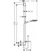 Hansgrohe Brausenset Raindance Select E 120 Unica'S Puro 900mm weiss/chrom