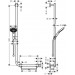 Hansgrohe Brausenset Raindance Select S 120 EcoSmart Unica Comfort 1100mm L chrom