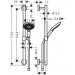 Hansgrohe Brausenset Raindance Select S 120 EcoSmart Unica Comfort 650mm chrom
