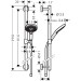 Hansgrohe Brausenset Raindance Select S 120 EcoSmart Unica Comfort 900mm chrom