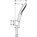 Hansgrohe Brausenset Raindance Select S 120 Porter'S chrom mit 1600mm Brauseschlauch