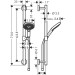 Hansgrohe Brausenset Raindance Select S 120 Unica Comfort 650mm chrom