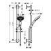 HG Brausenset Raindance Select S 120 Unica Comfort 900mm weiss/chrom