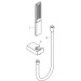 Hansgrohe Brausenset Rainfinity 100 1jet Porter mattweiss mit 1250mm Brauseschlauch