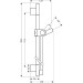 Hansgrohe Brausenstange Axor Uno chrom mit Schlauch