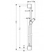 Hansgrohe Brausenstange Unica'C 900mm chrom mit Isiflex B 1600mm