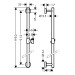 HG Brausenstange Unica Comfort 900mm chrom