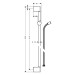 Hansgrohe Brausenstange Unica'Crometta 900mm chrom mit Metaflex 1600mm