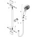 Hansgrohe Brauseset Pulsify 105 3jet Relaxation mit Brausestange 650mm mattschwarz