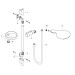 Hansgrohe Brauseset Raindance Select S 150 3jet mit Unica'S Puro Typ 90 weiß/chrom