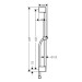 HG Brausestange Unica/Pulsify 650mm mit Push Schieber und Brauseschlauch chrom