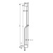 HG Brausestange Unica/Pulsify 900mm mit Push Schieber und Brauseschlauch chrom