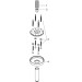 Hansgrohe Decken-Anschlussstück Axor DN15 100mm chrom