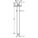 Hansgrohe Decken-Anschlussstück Vernis Blend DN15 300mm chrom
