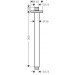 Hansgrohe Decken-Anschlussstück Vernis Blend DN15 300mm mattschwarz