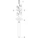 Hansgrohe Deckenanschluss E DN15 300mm chrom  