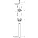 Hansgrohe Deckenanschluss S DN15 300mm polished gold 