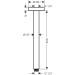 Hansgrohe Deckenanschluss S DN15 300mm brushed bronze 
