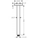 Hansgrohe Deckenanschluss S DN15 300mm brushed bronze 