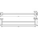 Hansgrohe Doppel-Badetuchhalter Logis Universal chrom