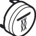Hansgrohe Druckknopf Symbol Whirl mattschwarz 