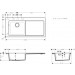 Hansgrohe Einbauspüle 450 S5110-F450 graphitschwarz