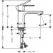 Hansgrohe Einhebel-Waschtischmischer Rebris E 80 CoolStart o.Zugstange MSW