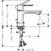 Hansgrohe Einhebel-Waschtischmischer Rebris S 80 CoolStart m.Zugstange MSW