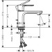 Hansgrohe Einhebel-Waschtischmischer Rebris S 80 CoolStart m.Zugstange MSW