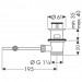 Hansgrohe Esatz-Ablaufgarnitur DN32 Waschtisch/Bidet, nickel gebürstet 94139820