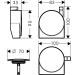 Hansgrohe Ein-, Ab- und Überlaufgarnitur Exafill S Fertigset brushed black chrome