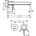 Hansgrohe 2-Loch Waschtischmischer Unterputz Finoris F-Set langer Auslauf chrom