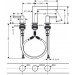 HG 3-Loch Waschtischarmatur 110 Finoris mit Push-Open Ablaufgarnitur chrom