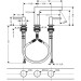 Hansgrohe 3-Loch Waschtischarmatur 110 Finoris mit Push-Open Ablaufgarnitur mattschwarz