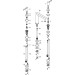 Hansgrohe 3-Loch Waschtischarmatur 110 Finoris mit Push-Open Ablaufgarnitur mattweiss