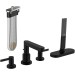 Hansgrohe 4-Loch Wannenarmatur Finoris F-SetWannenrandmontage mit sBox mattschwarz